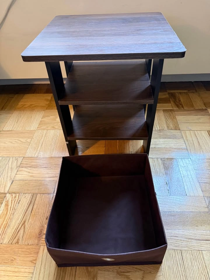 Small Wood Night Stand with Storage - photo 3