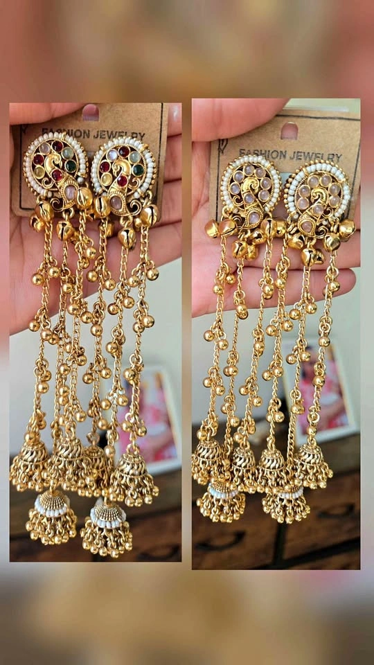 Traditional Kashmiri Long Jhumki Earrings ✨