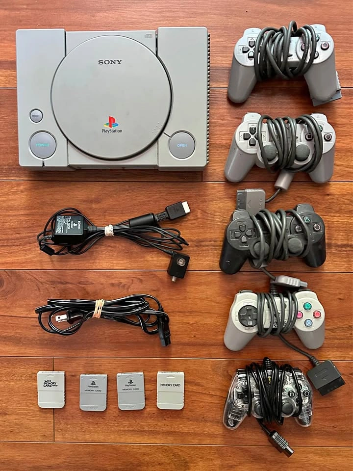 Sony PlayStation 1 Bundle — Console + Controllers + Memory Cards