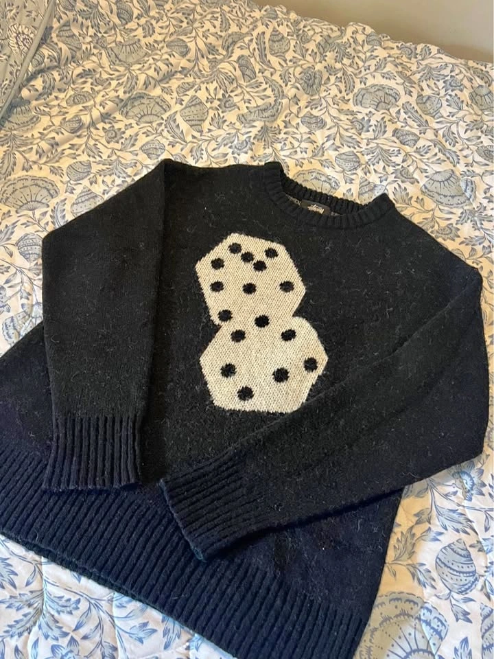 Stussy Mohair Dice Sweater ‘Black’