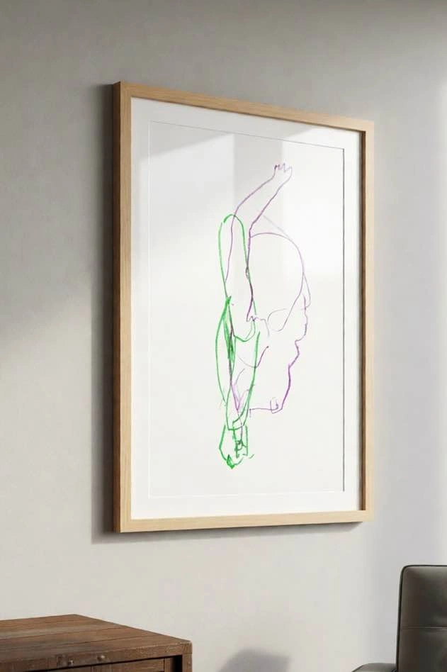 Oil Figure Drawing - Original - Wall Art - 18x24” - photo 2