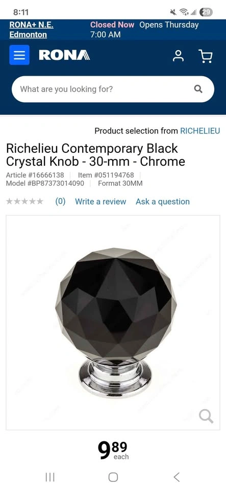 Crystal knob (40MM) - photo 3