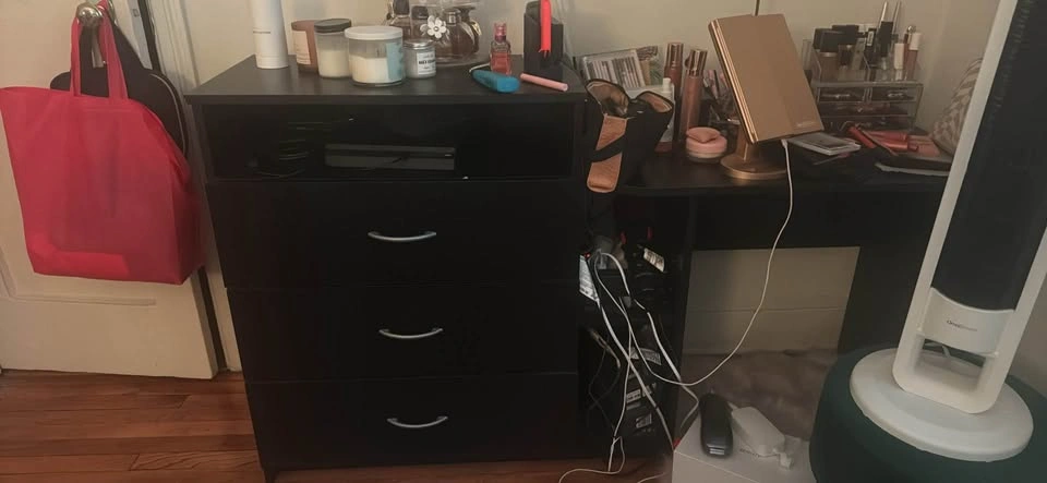 Vanity with Dresser, attached desk & storage - photo 2