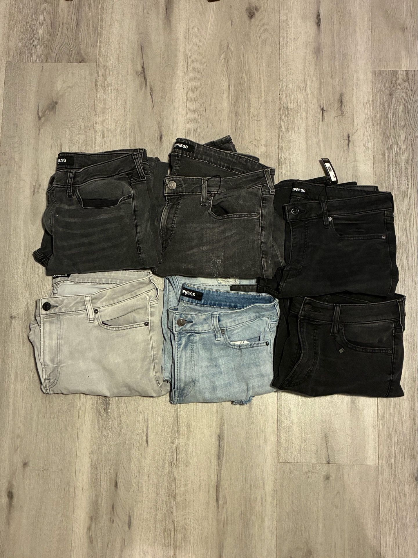 Express Jeans LOT (Sizes in photos) 6 pairs