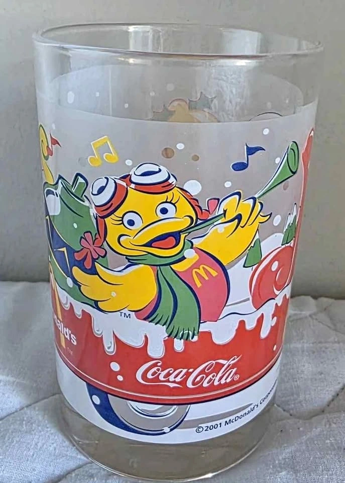 Rare 2001 McDonald's Christmas ‘Birdie the Early Bird’ Glass Tum