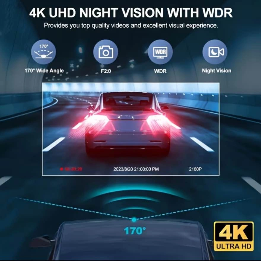 3 Channel Dash Cam Front, Rear, Inside with SD Card - photo 5