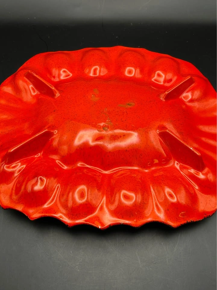 California pottery egg dish vintage MCM - photo 5