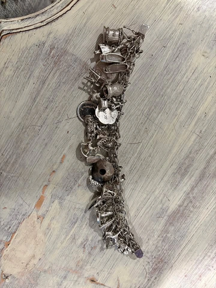 Chunky 70’s sterling silver bracelet Rembrandt