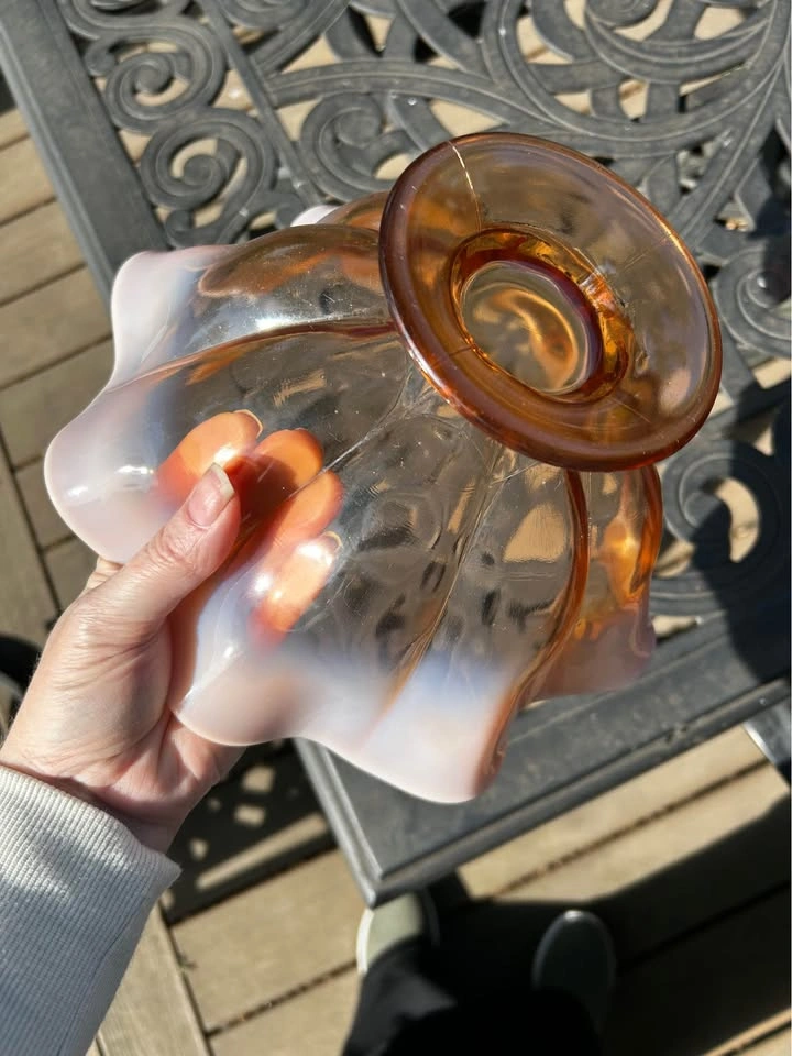 Pink Opalescent Ruffle Bowl - photo 5