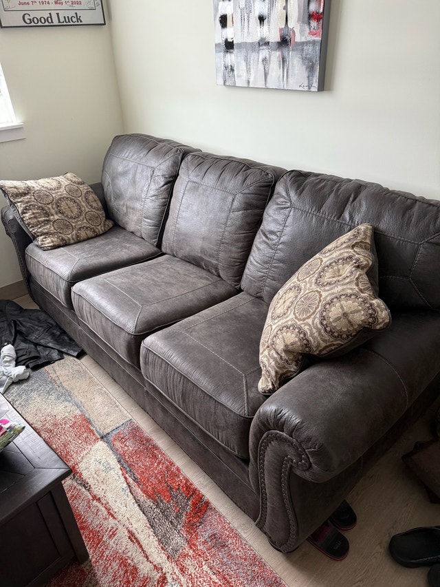 Sofa - Charcoal with 2 Pillows