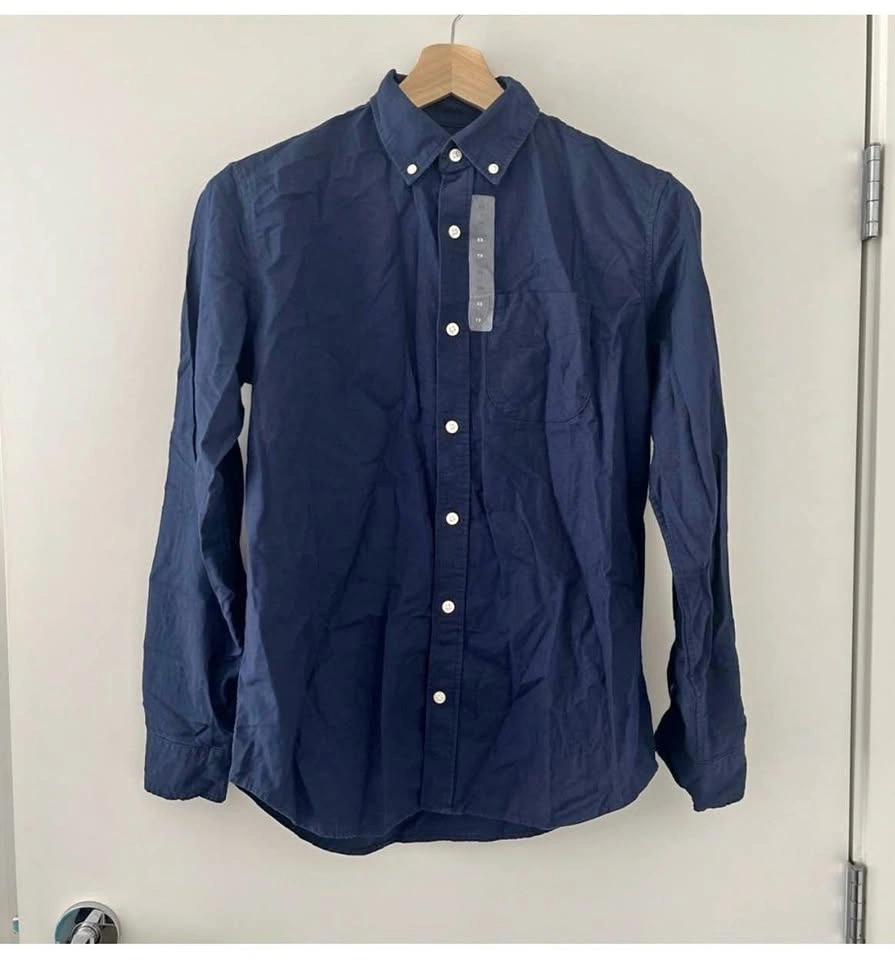 Mens XS Gap Navy Button Down Shirt NEW WITH TAGS