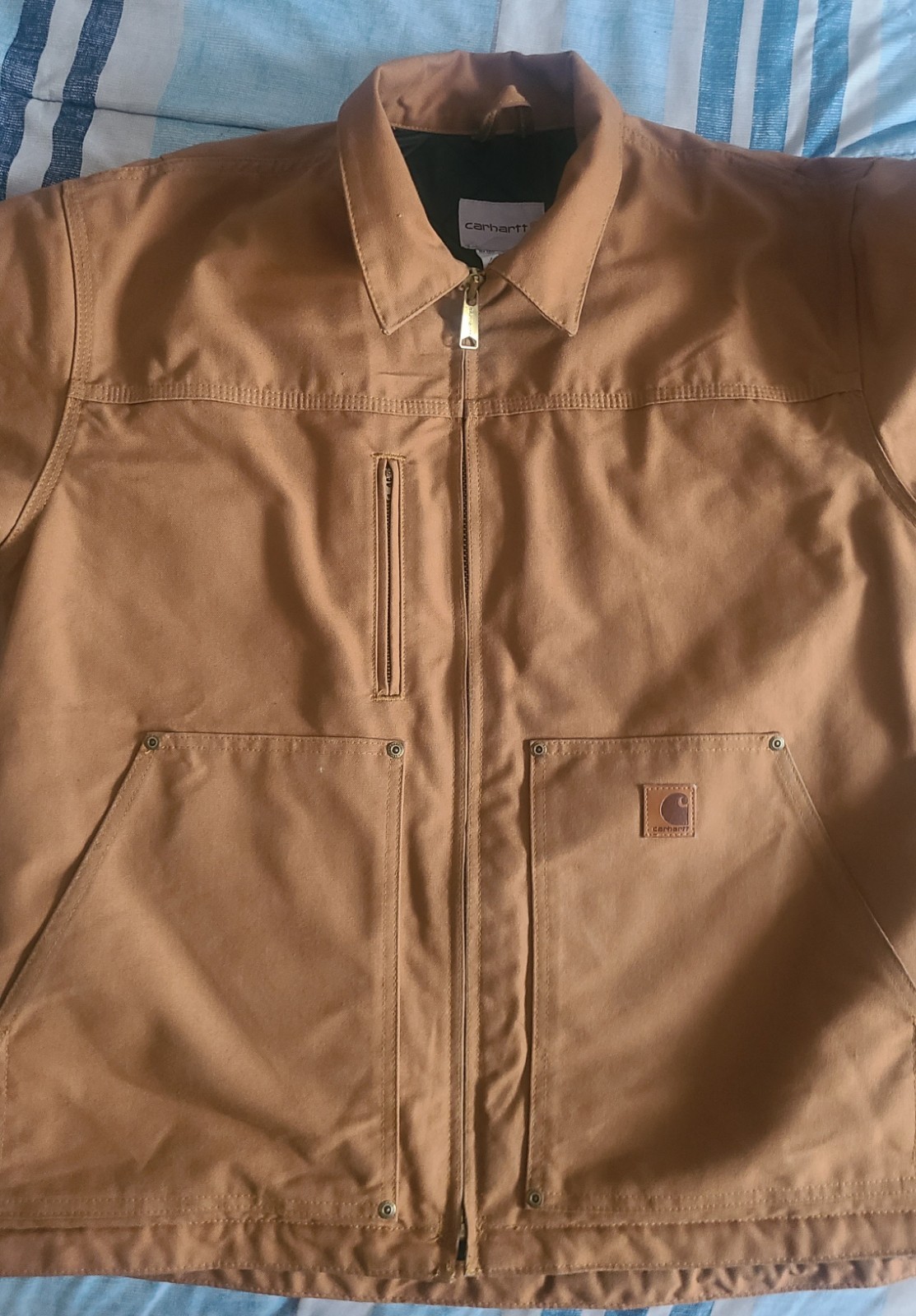 Carhartt Men's Vintage Jacket Brown Full-Zip, Collared, Size Lar - photo 2