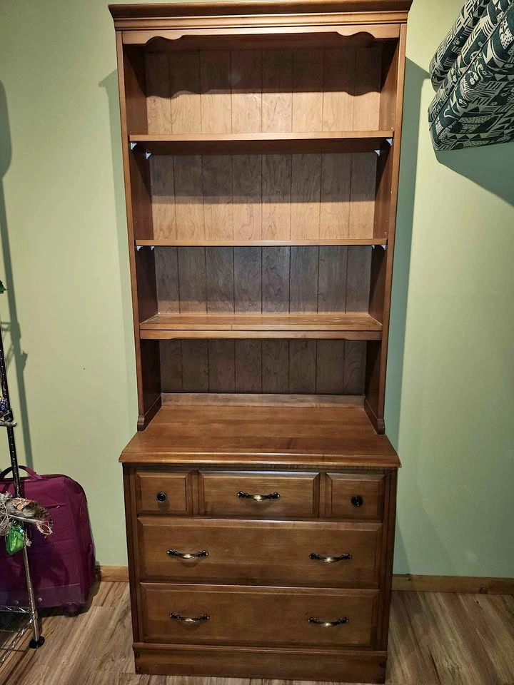 Solid wood bookcase