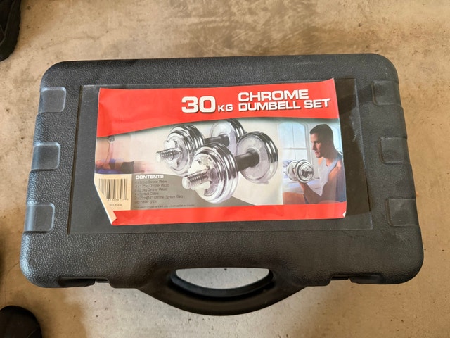 Adjustable Weights Chrome Dumbell Barbell - 66Lbs (30kg) - photo 3