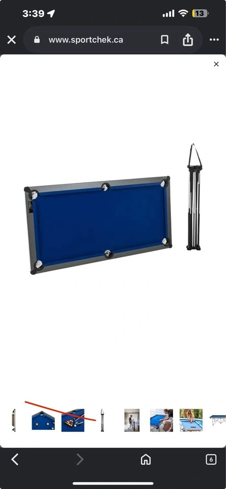 Pop up Billiards Table with 2 sticks and balls - photo 4