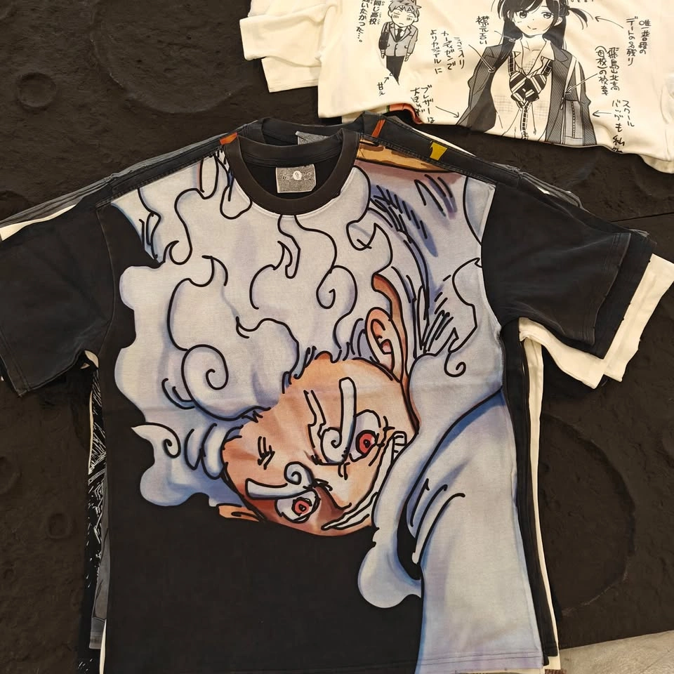 Oversized One Piece Gear Five Nika Luffy Heavyweight T-Shirt - photo 3