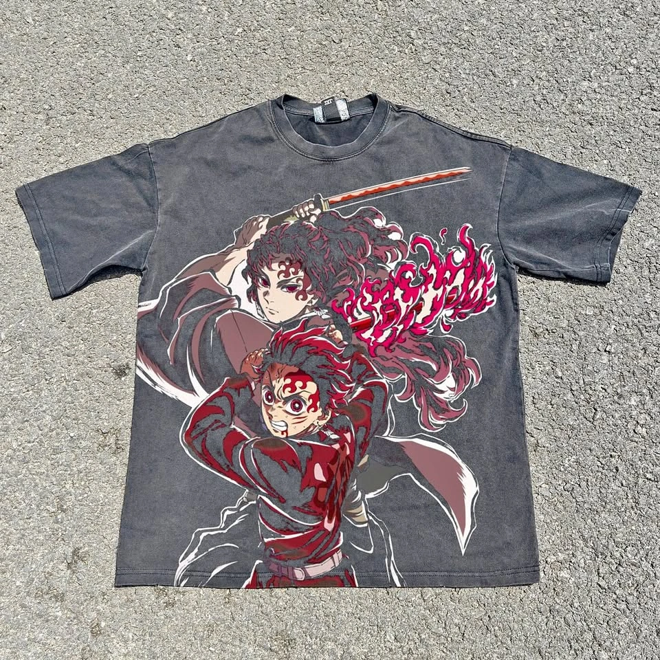 Oversized Demon Slayer Tanjiro Yoriichi Cotton T-Shirt