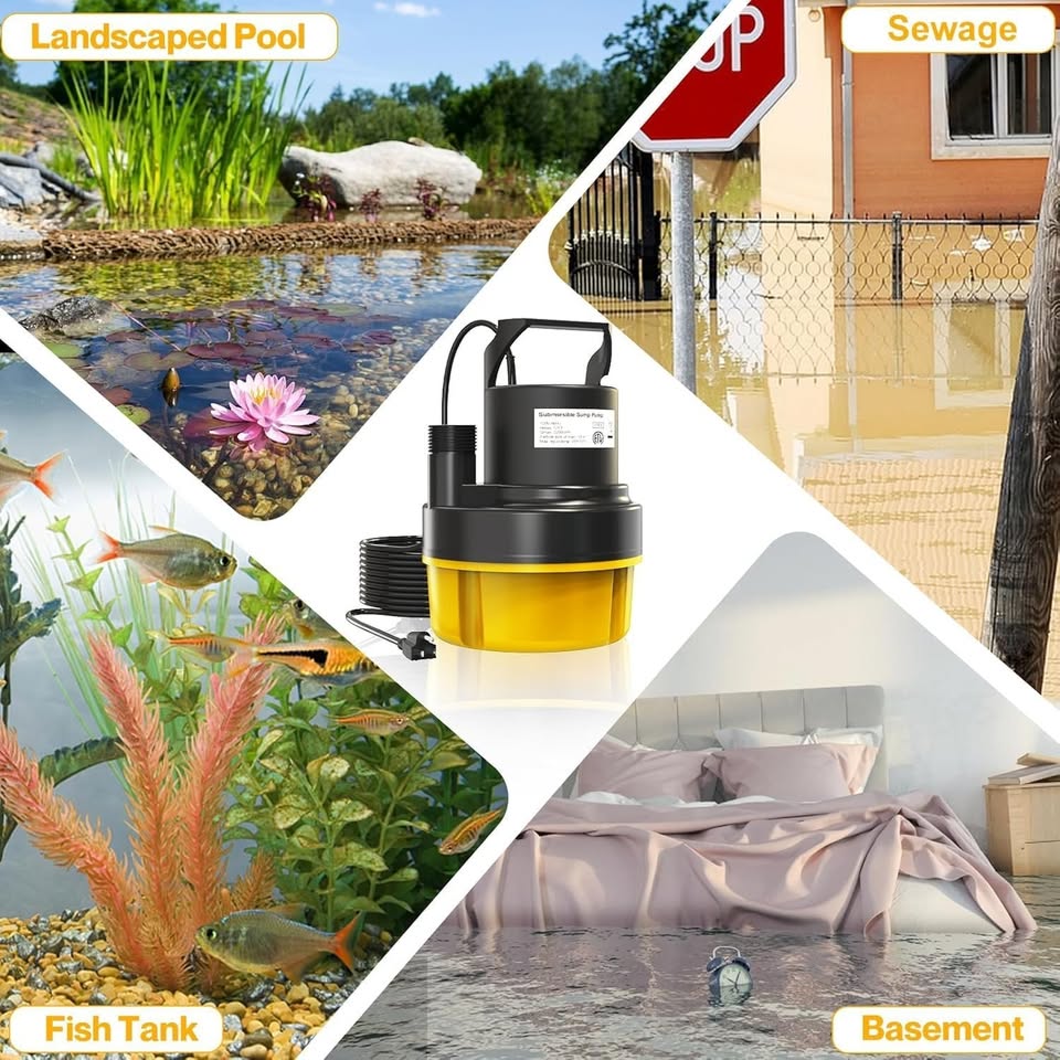 1.5HP Submersible Sump Pump 3800GPH w/ Auto On/Off - photo 2