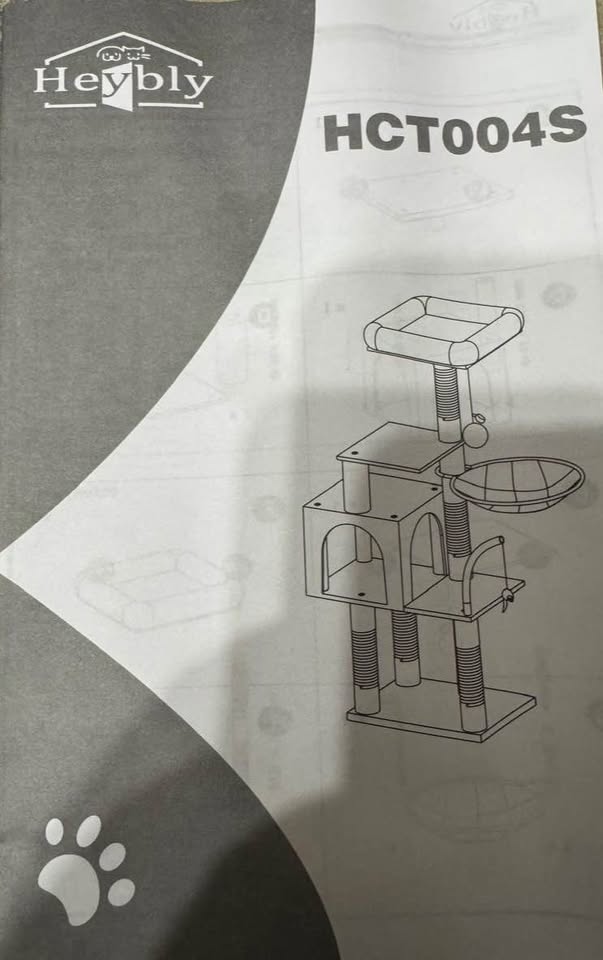 43.3 inch Gray Cat Tree Tower with Hammock - photo 4