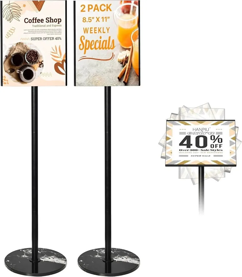 Adjustable Rotating Sign Holder – 8.5 x 11" 2-Pack thumbnail