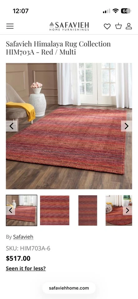 6x9 red/orange rug — SAFAVIEH brand, 100% wool - photo 5