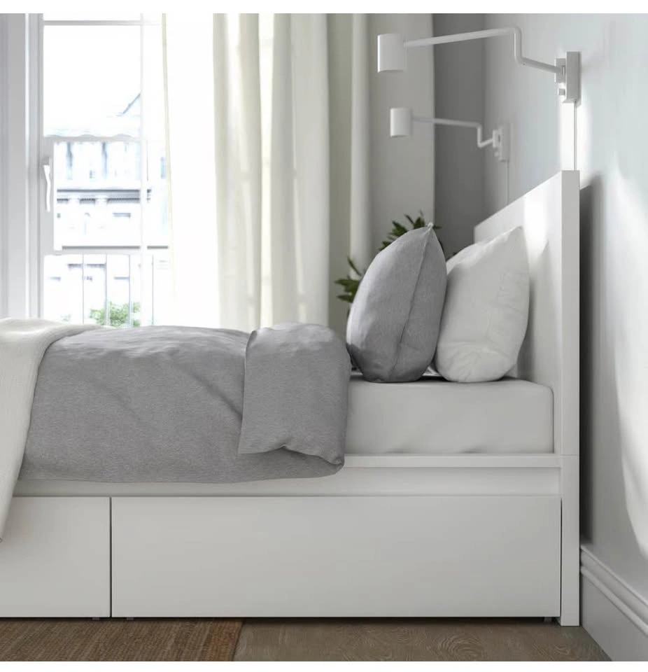 IKEA MALM Bed Frame w/4 Storage boxes – Queen Size - photo 3