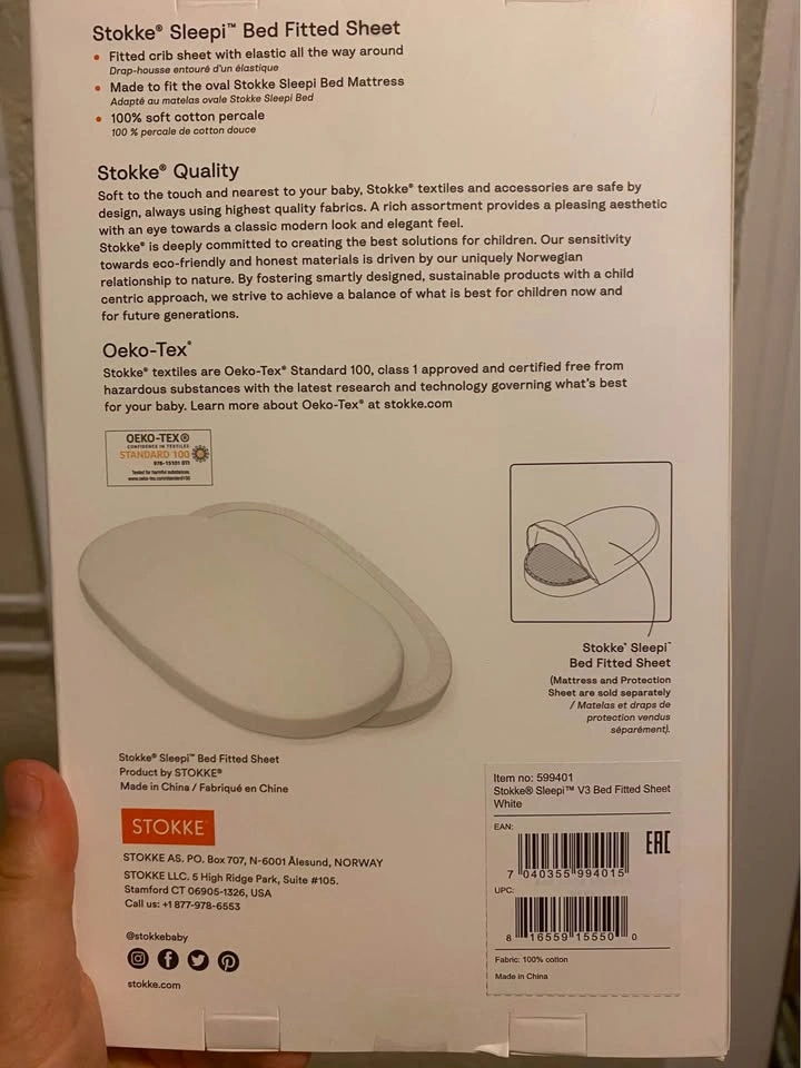 Stokke Sleepi (V3) fitted sheets x 3 - BNIB - photo 4