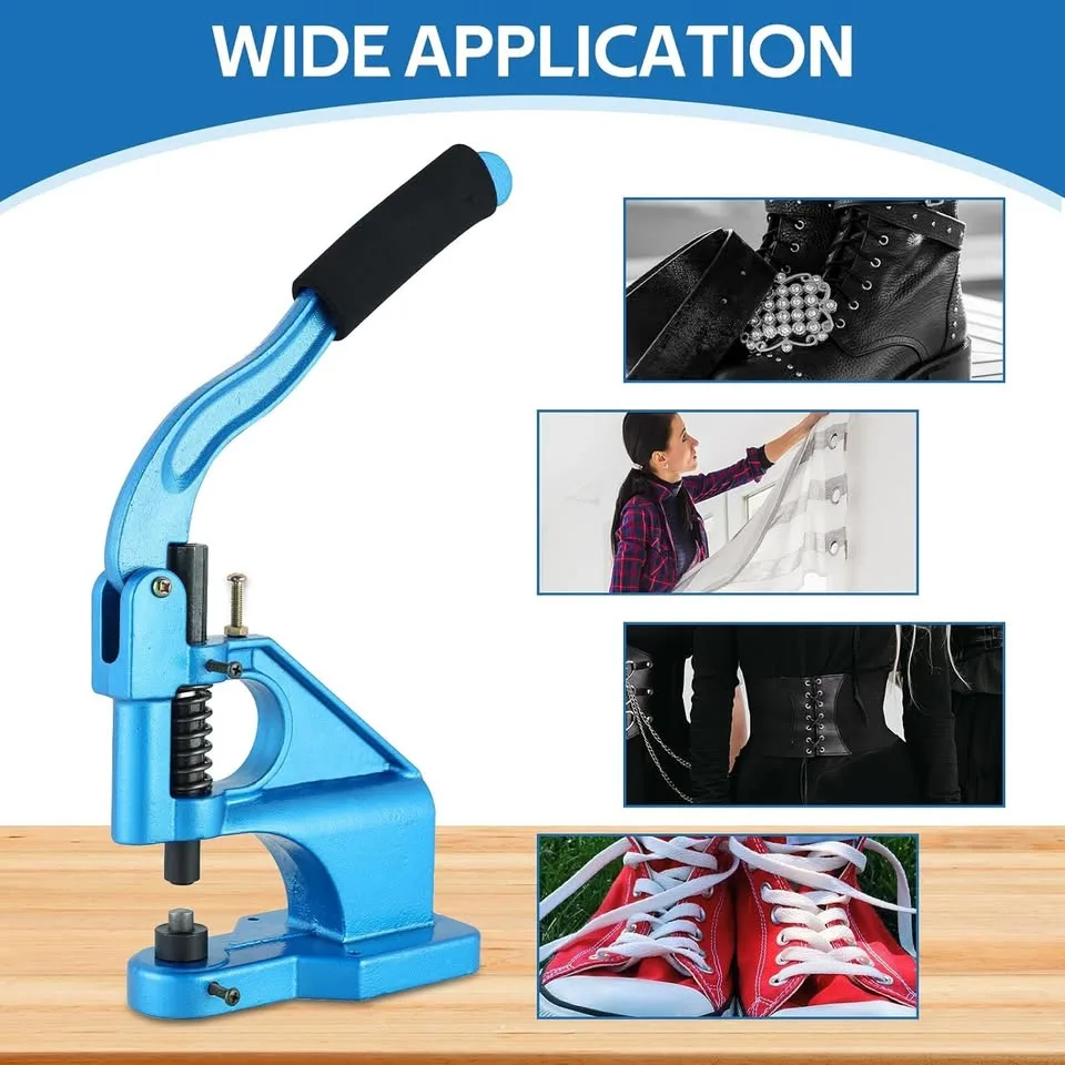 Heavy Duty Grommet Press Kit with 3 Dies & 1500 Silver Grommets image indicator(4)