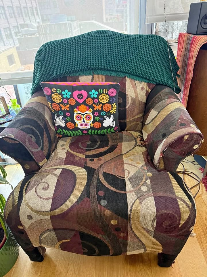 Colorful 90's living room chair