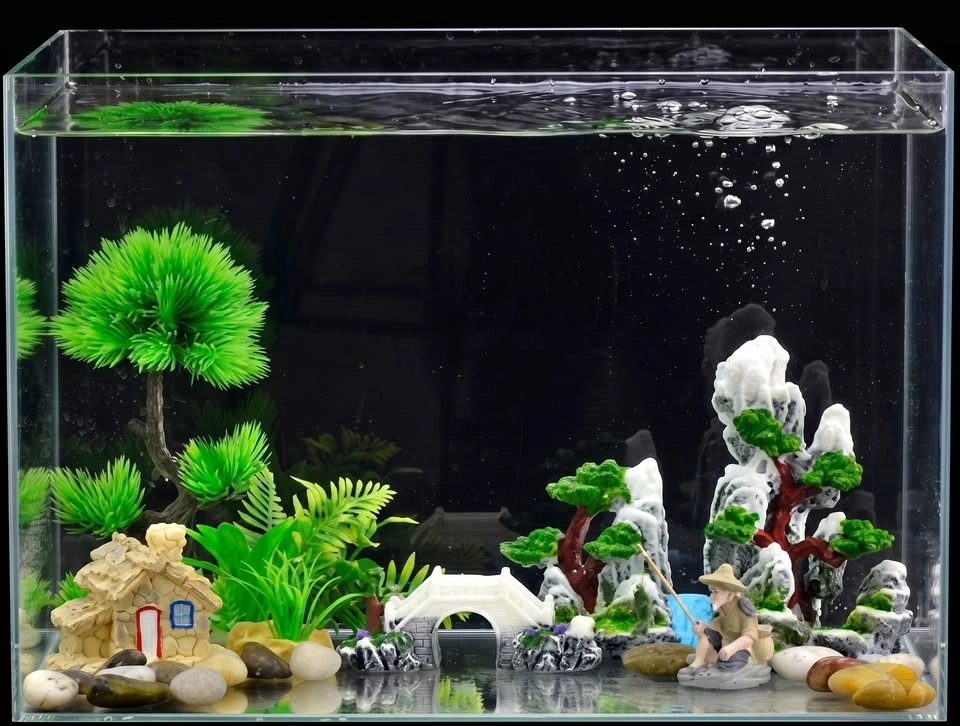 Complete Fish Tank Decorations Set Aquarium Aquascaping Kit