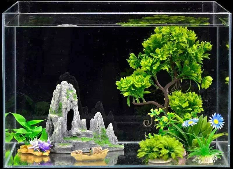 Complete Fish Tank Decorations Set for 10 Gallon Aquarium