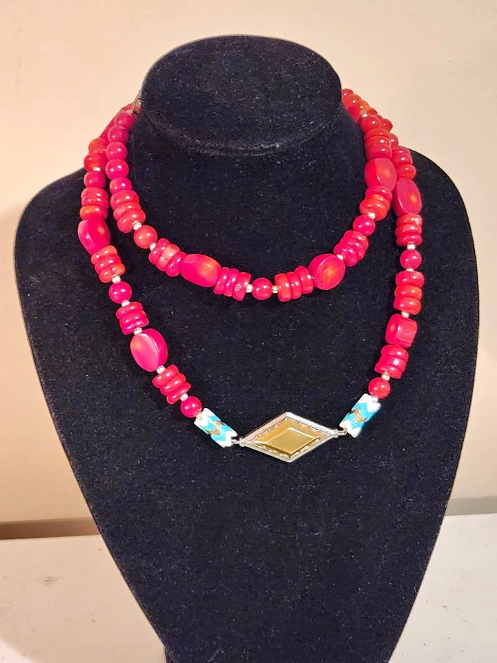 Silpada Coral Bead Sterling Silver Necklace 20 Inch