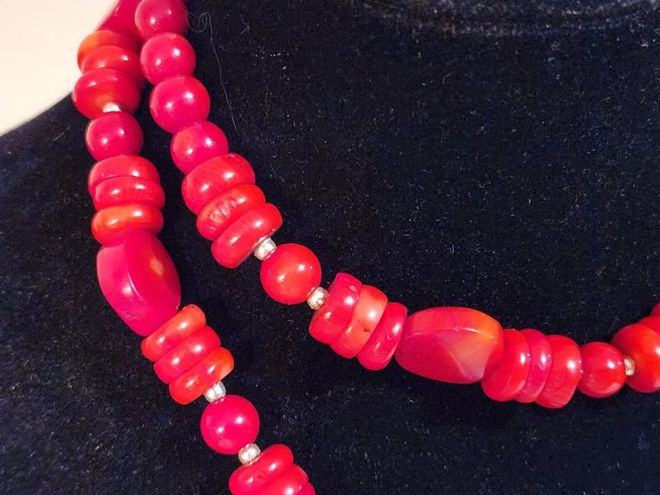 Silpada Coral Bead Sterling Silver Necklace 20 Inch - photo 3