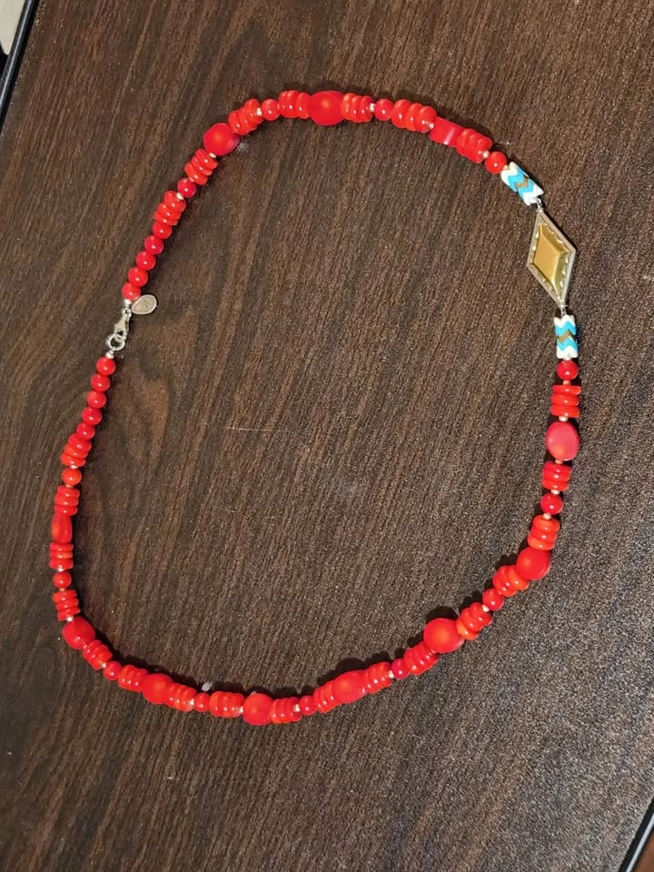 Silpada Coral Bead Sterling Silver Necklace 20 Inch - photo 4