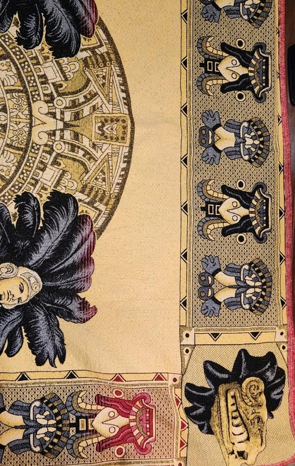 Large Aztec Scene Blanket or Wall Hanging - photo 2