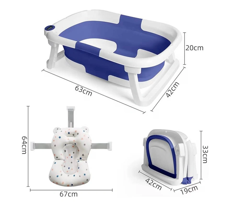 Baby foldable bath tub with temperature monitoring probe - photo 3