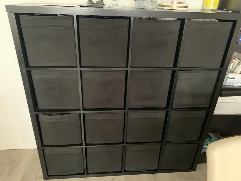 Storage Shelf 16-Cube Organizer with Fabric Bins - photo 2