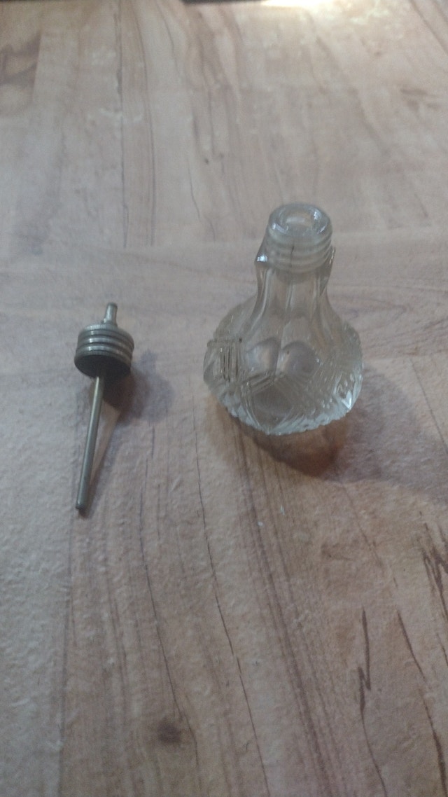 Vintage Cut Glass Alcohol Lamp