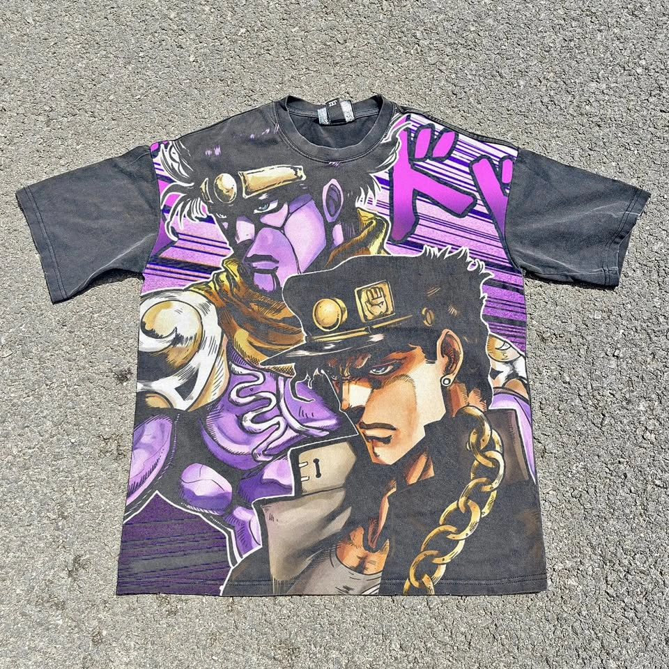 Oversized Jojo Bizarre Adventure Jotaro T-Shirt (L/XL)