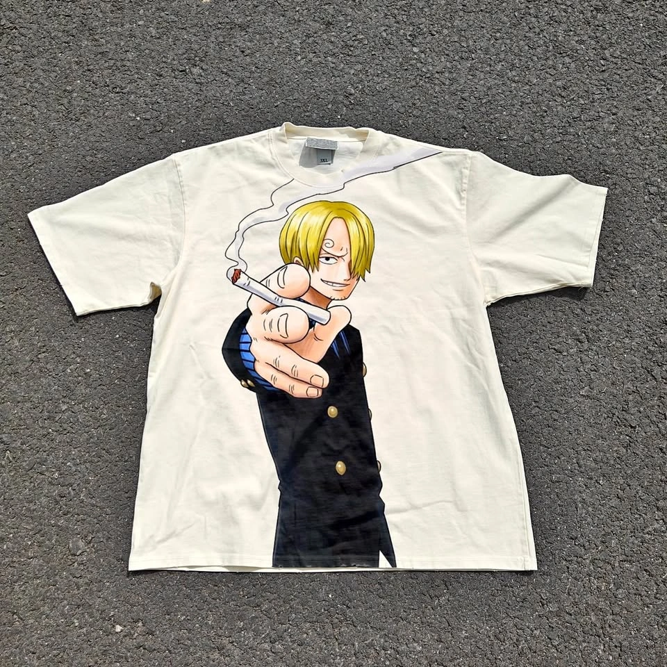 XL Oversized One Piece Sanji Vintage Washed Heavy Cotton Tee