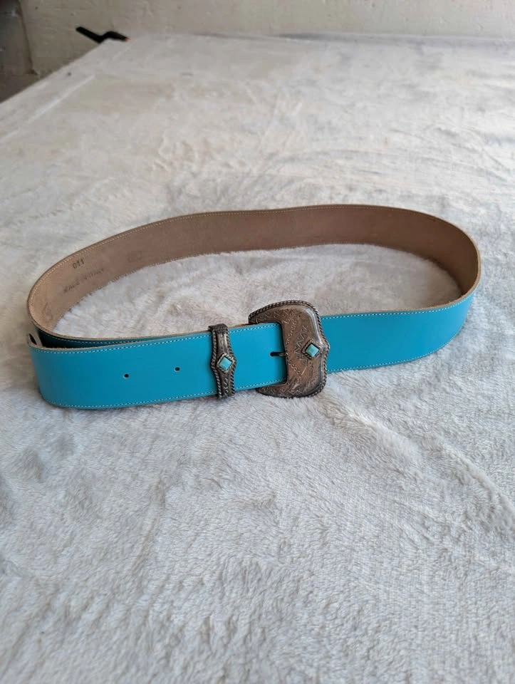 Western belts vintage Italy marked leather non marked mix - photo 5