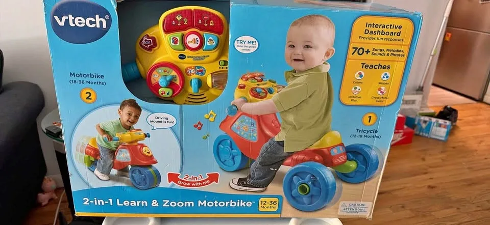 VTech 2-in-1 Learn & Zoom Motorbike - New in Box