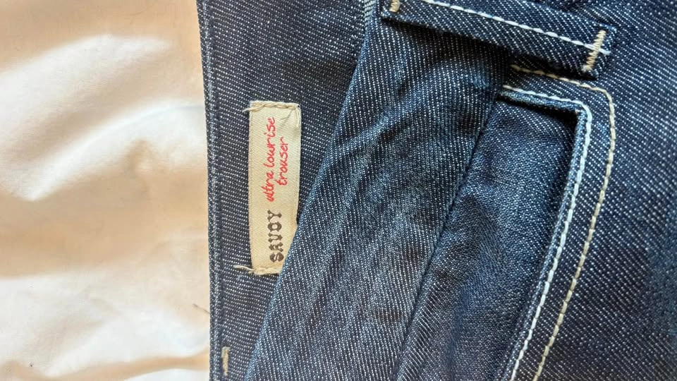 Blue Ultra Low Flare Jeans - photo 3