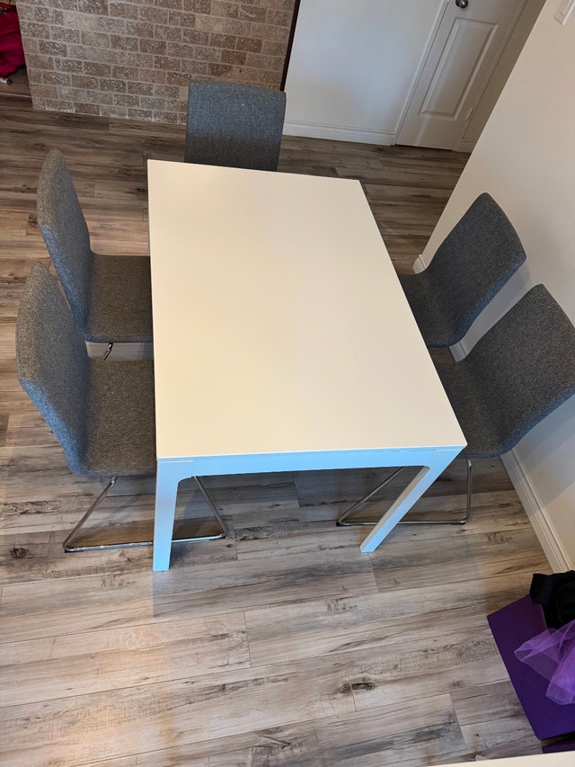 IKEA EKEDALEN Extendable Dining Set – White Table & 5 Chairs - photo 2