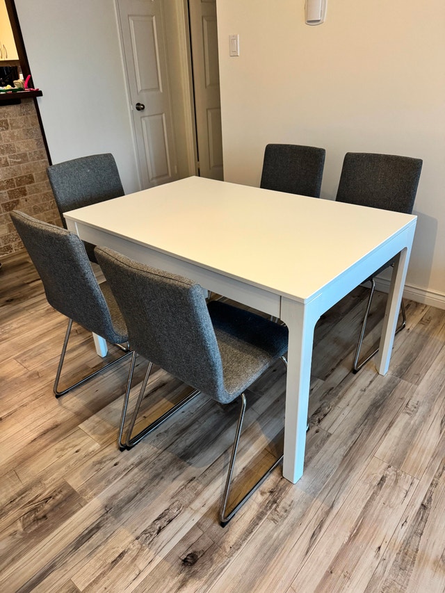 IKEA EKEDALEN Extendable Dining Set – White Table & 5 Chairs - photo 4