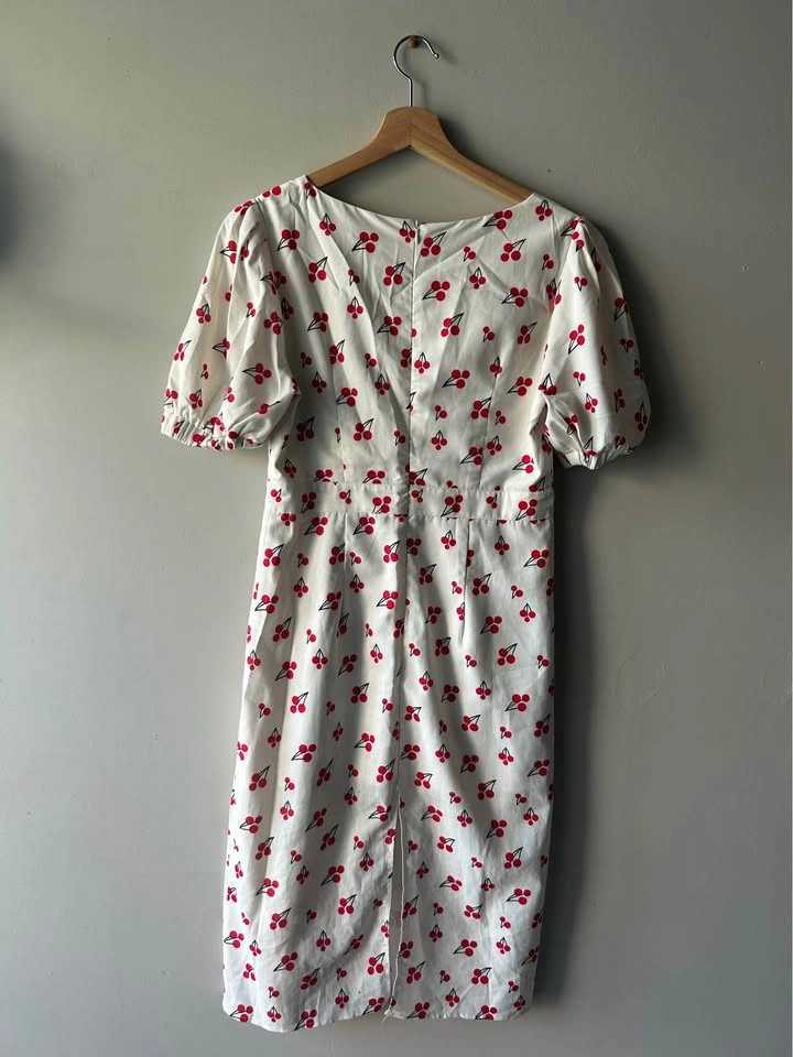 Vintage Risque Clothing Cherry Print Dress Size Small - photo 2