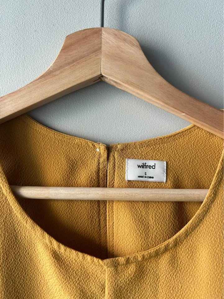 Wilfred Aritzia Yellow Sleeveless Dress Size Small - photo 3