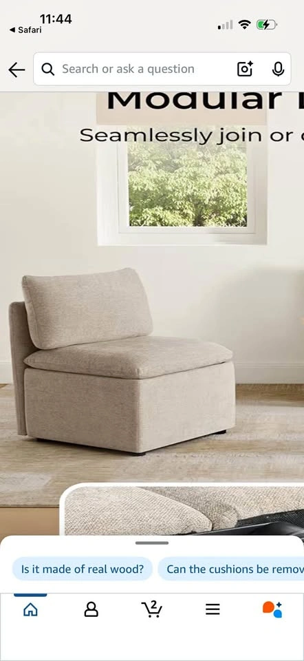 New- Chita Upholstered chair with Storage