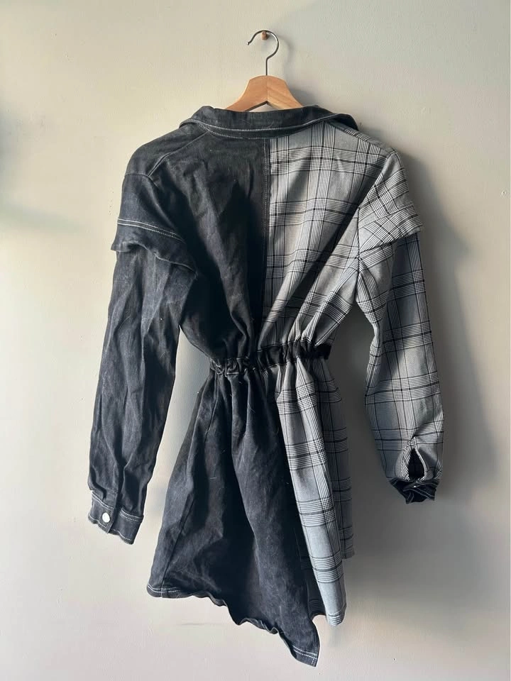 Manière De Voir Designer Asymmetric Plaid Dress - photo 2