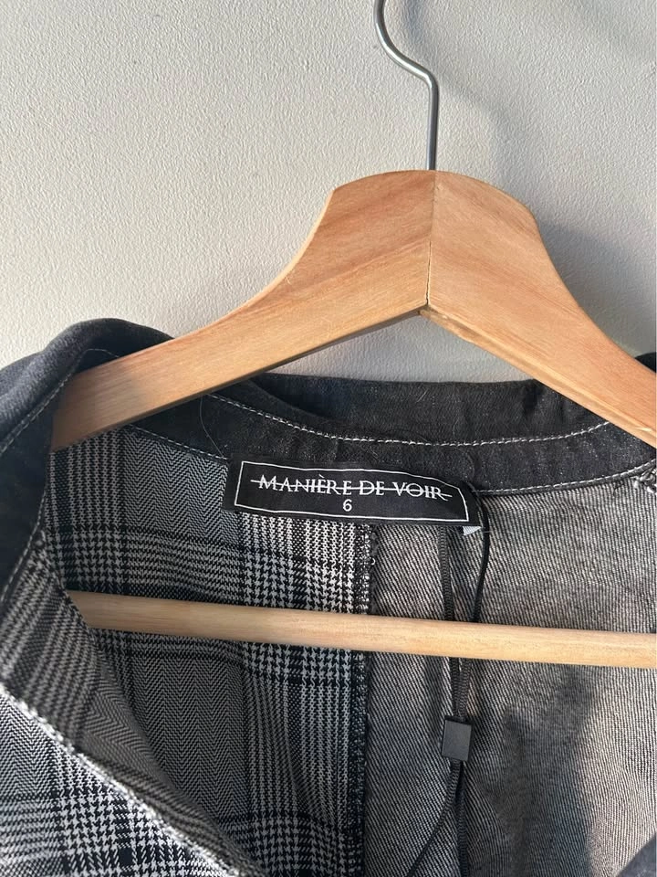 Manière De Voir Designer Asymmetric Plaid Dress - photo 4